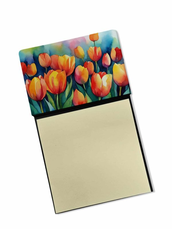 Tulips in Watercolor Sticky Note Holder on Sale