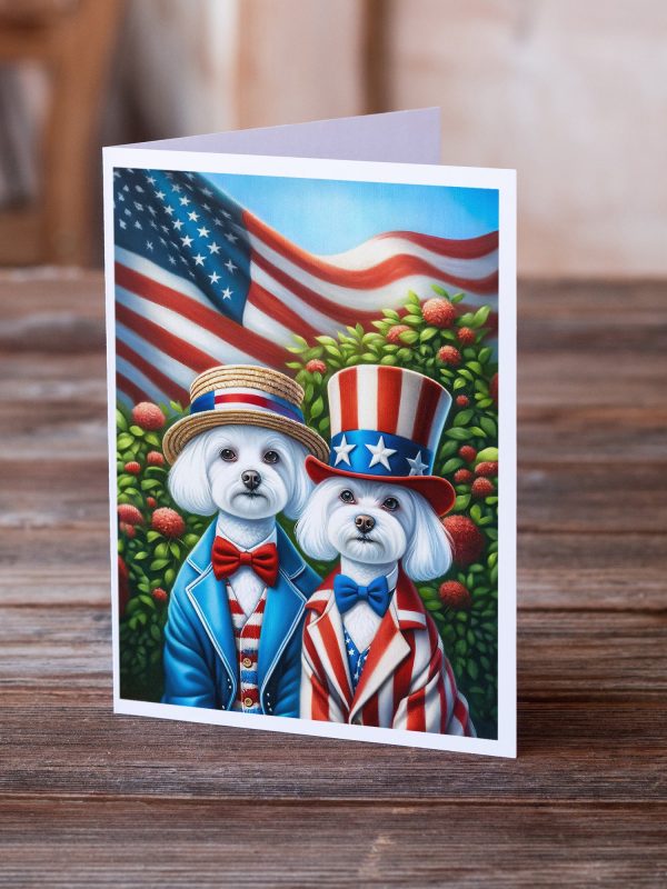 All American Maltese Greeting Cards Pack of 8 Online Hot Sale - Image 2