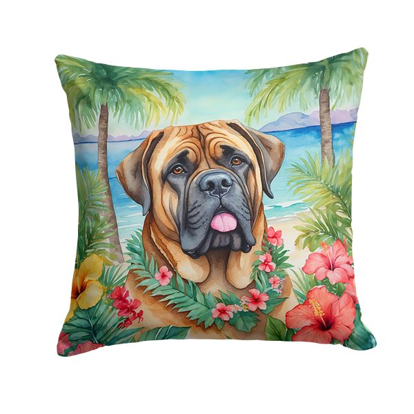 Mastiff Luau Throw Pillow Fashion