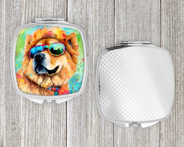 Chow Chow Hippie Dawg Compact Mirror Online now - Image 4