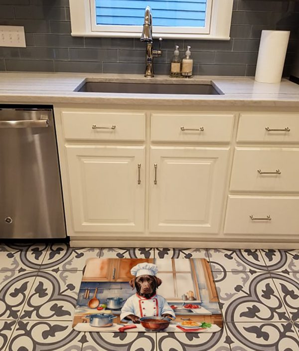 Chocolate Labrador Retriever The Chef Memory Foam Kitchen Mat Online Sale - Image 2