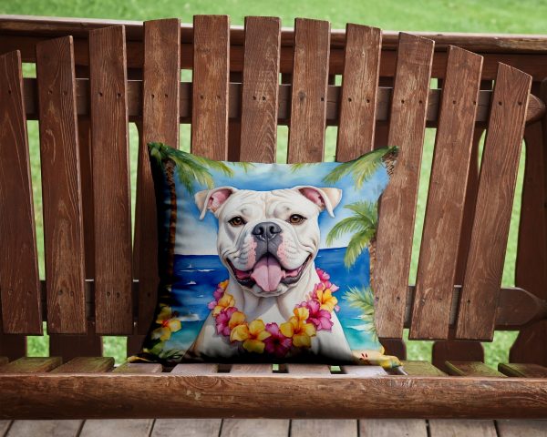American Bulldog Luau Throw Pillow For Discount - Image 2