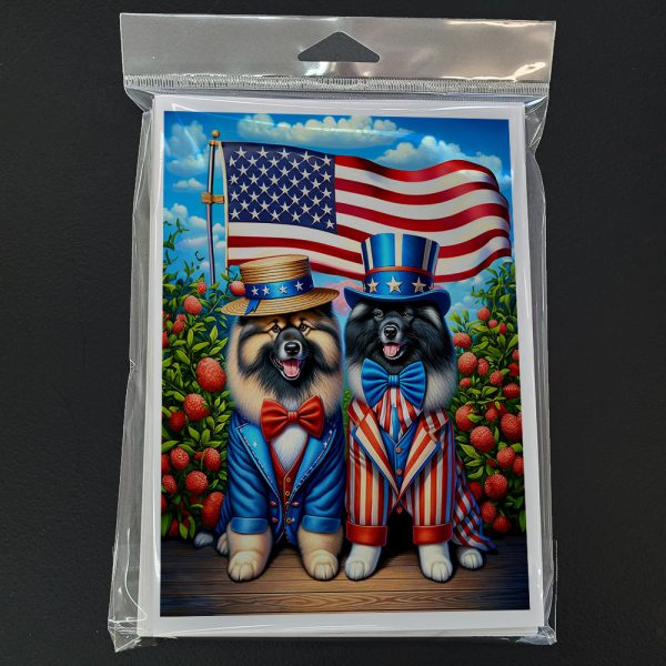 All American Keeshond Greeting Cards Pack of 8 Supply - Image 3