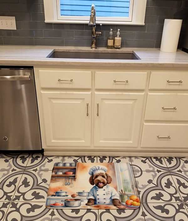 Labradoodle The Chef Memory Foam Kitchen Mat For Sale - Image 2