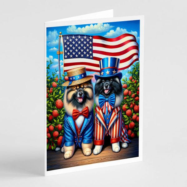 All American Keeshond Greeting Cards Pack of 8 Supply