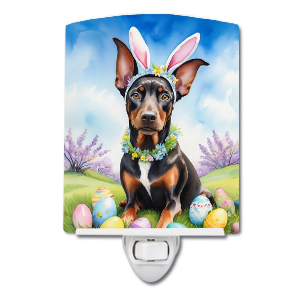 Doberman Pinscher Easter Egg Hunt Ceramic Night Light Discount