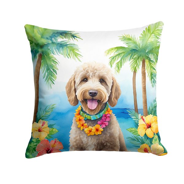 Labradoodle Luau Throw Pillow Online now