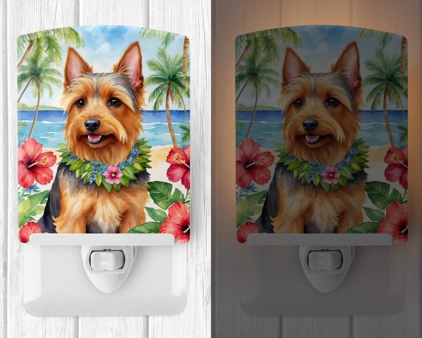 Australian Terrier Luau Ceramic Night Light Online Hot Sale - Image 2