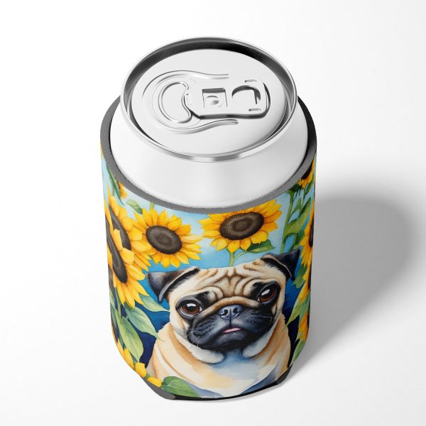 Pug in Sunflowers Can or Bottle Hugger Discount - Image 4