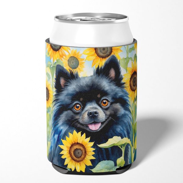 Pomeranian in Sunflowers Can or Bottle Hugger Online - Image 2