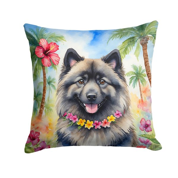 Keeshond Luau Throw Pillow Supply