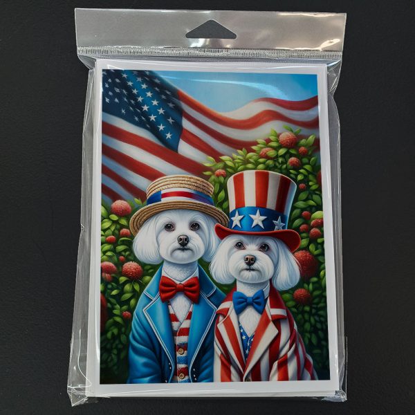 All American Maltese Greeting Cards Pack of 8 Online Hot Sale - Image 3