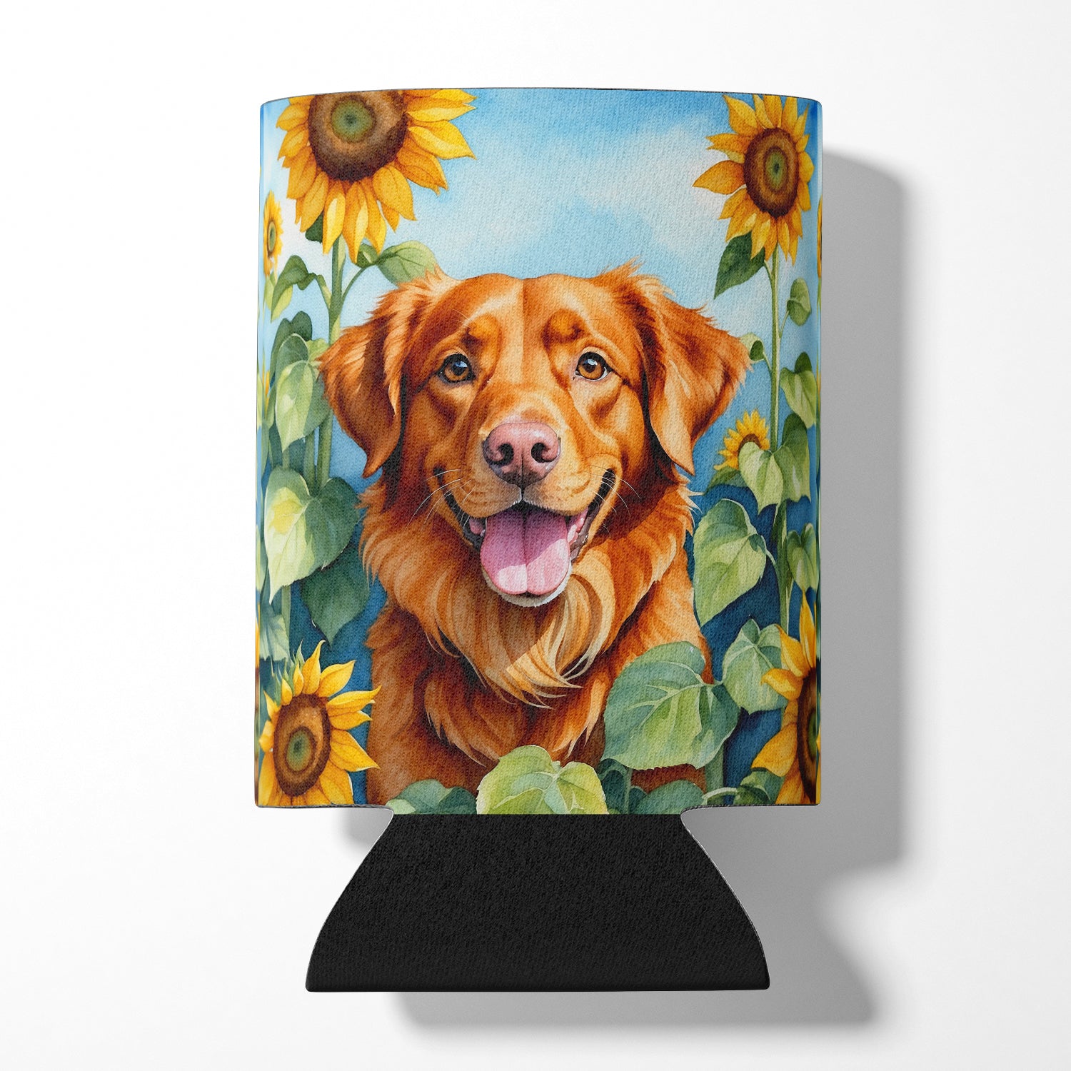 Nova Scotia Duck Toller in Sunflowers Can or Bottle Hugger Online Hot Sale