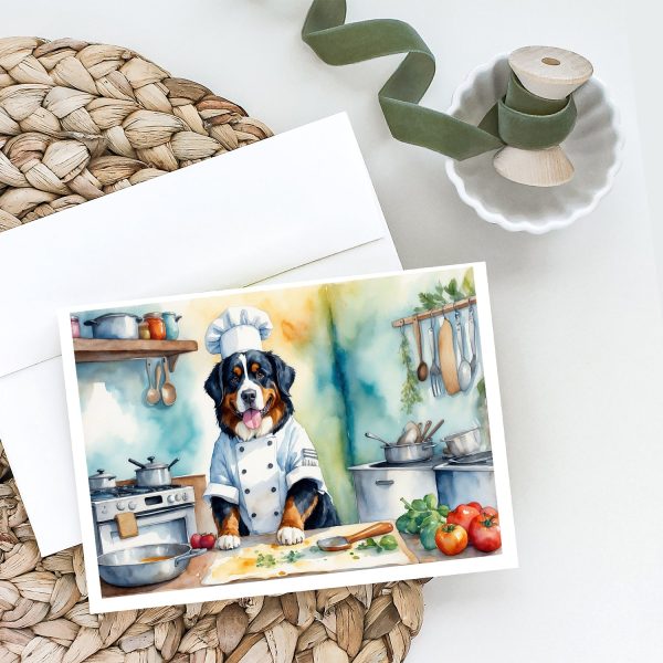 Bernese Mountain Dog The Chef Greeting Cards Pack of 8 Discount - Image 2