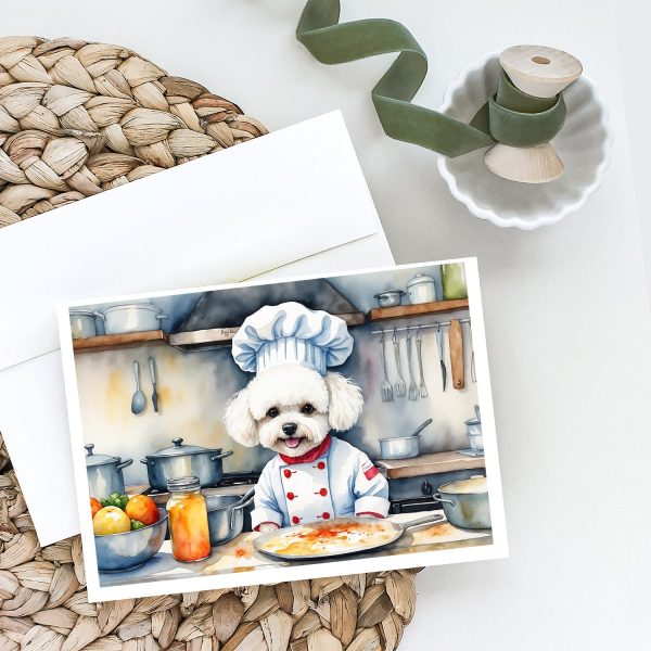 Bichon Frise The Chef Greeting Cards Pack of 8 Cheap - Image 2