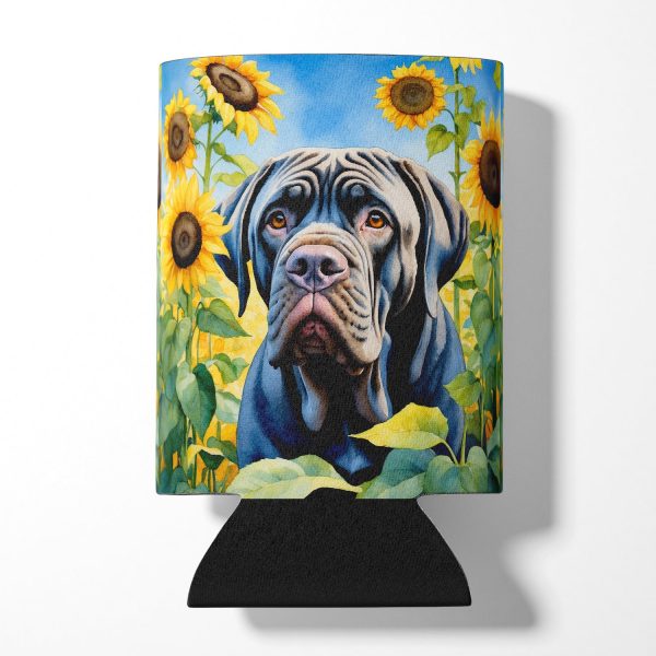 Neapolitan Mastiff in Sunflowers Can or Bottle Hugger For Cheap
