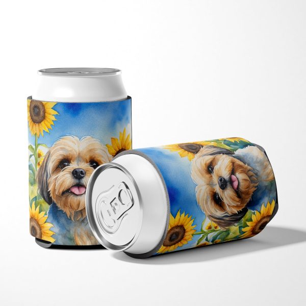 Lhasa Apso in Sunflowers Can or Bottle Hugger For Discount - Image 5