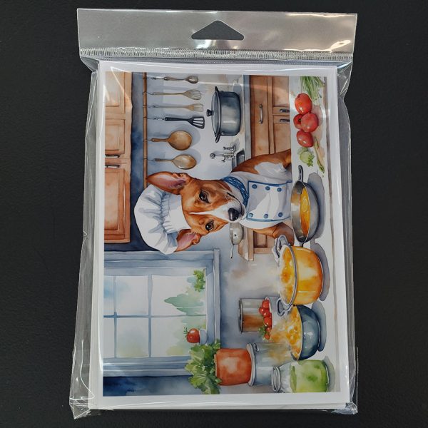 Basenji The Chef Greeting Cards Pack of 8 Online now - Image 3