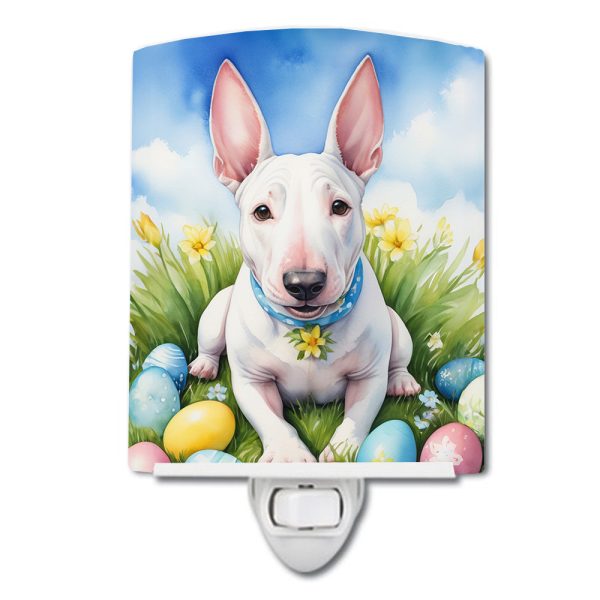 English Bull Terrier Easter Egg Hunt Ceramic Night Light For Cheap