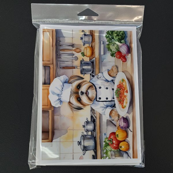 Lhasa Apso The Chef Greeting Cards Pack of 8 Online now - Image 3