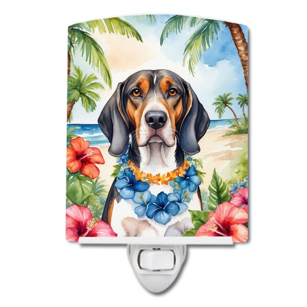 American English Coonhound Luau Ceramic Night Light Fashion