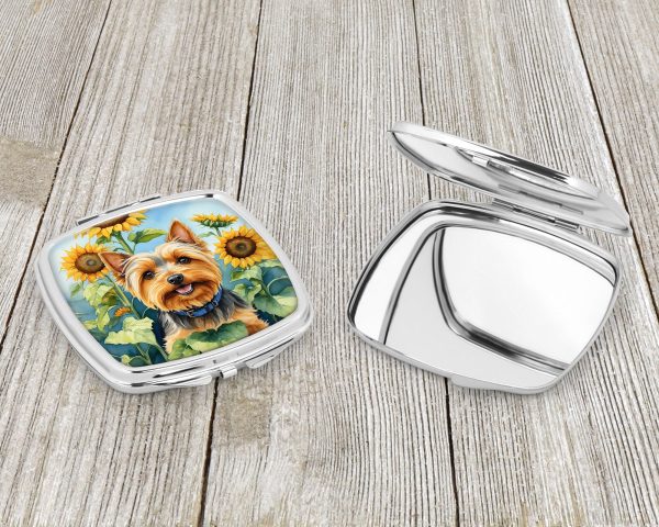 Silky Terrier in Sunflowers Compact Mirror Supply - Image 3