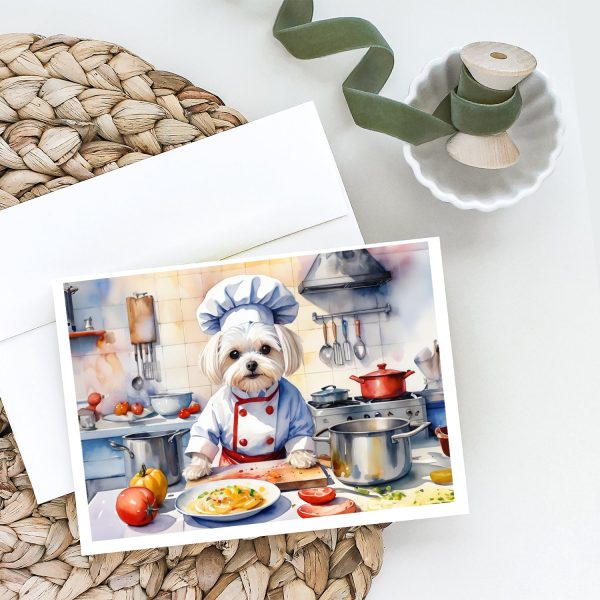 Maltese The Chef Greeting Cards Pack of 8 Sale - Image 2