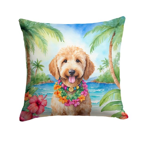 Goldendoodle Luau Throw Pillow Online