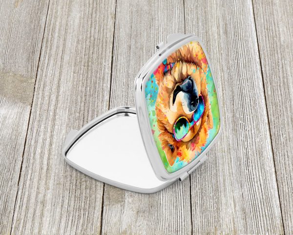 Chow Chow Hippie Dawg Compact Mirror Online now - Image 2