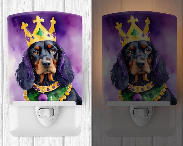 Gordon Setter King of Mardi Gras Ceramic Night Light on Sale - Image 2