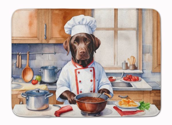 Chocolate Labrador Retriever The Chef Memory Foam Kitchen Mat Online Sale