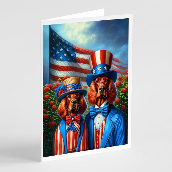 All American Irish Setter Greeting Cards Pack of 8 on Sale