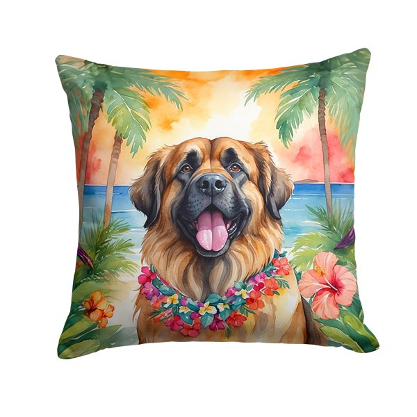 Leonberger Luau Throw Pillow Supply