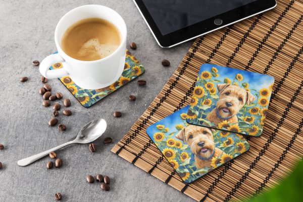 Wheaten Terrier in Sunflowers Foam Coasters For Cheap - Image 3