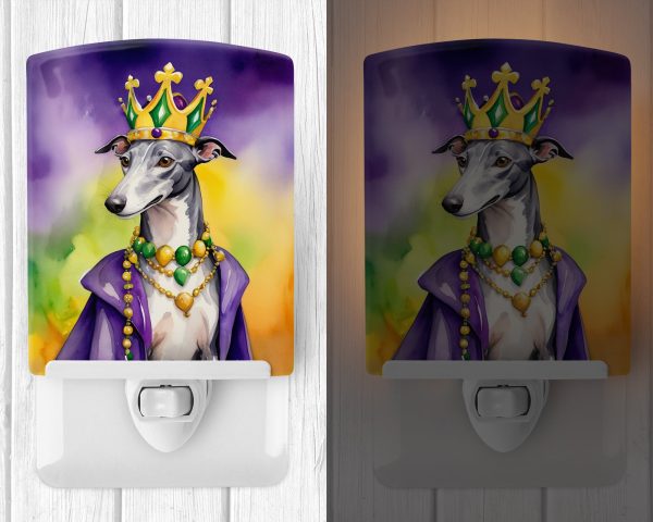 Greyhound King of Mardi Gras Ceramic Night Light For Cheap - Image 2