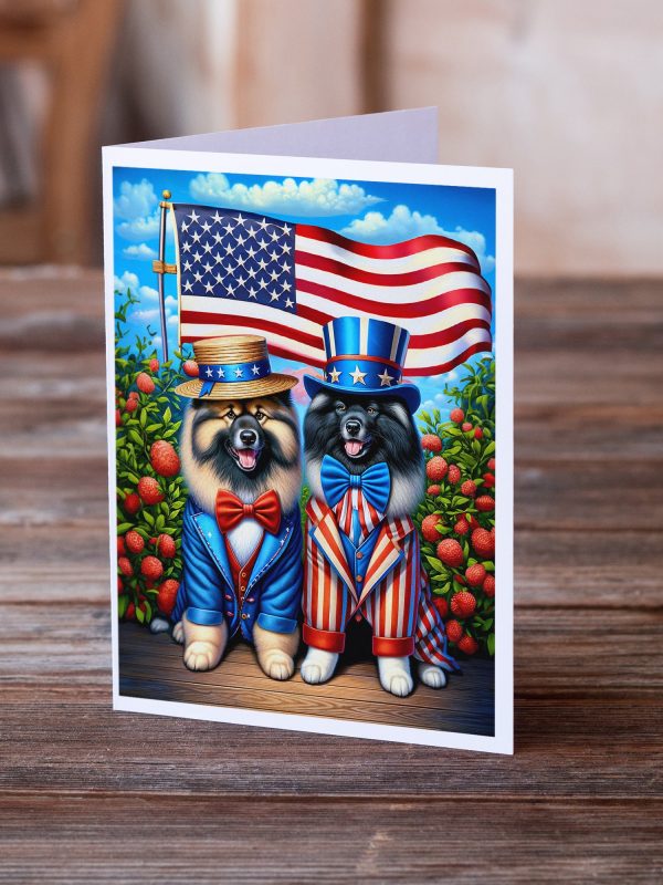 All American Keeshond Greeting Cards Pack of 8 Supply - Image 2