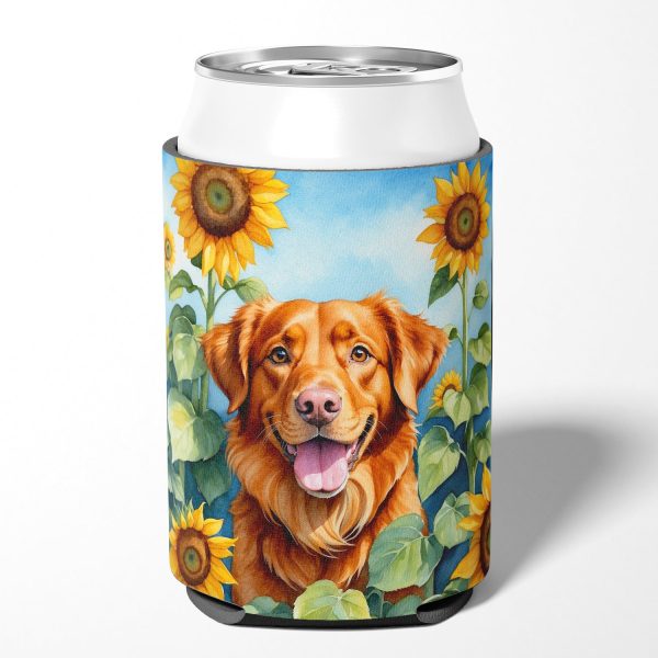 Nova Scotia Duck Toller in Sunflowers Can or Bottle Hugger Online Hot Sale - Image 2