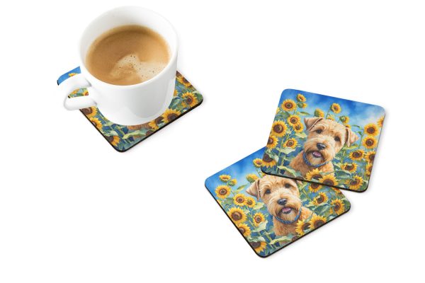 Wheaten Terrier in Sunflowers Foam Coasters For Cheap - Image 2