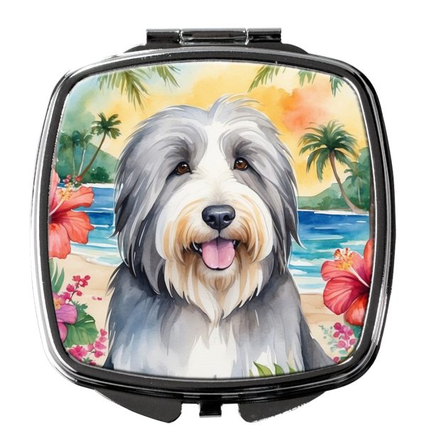 Bearded Collie Luau Compact Mirror Hot on Sale