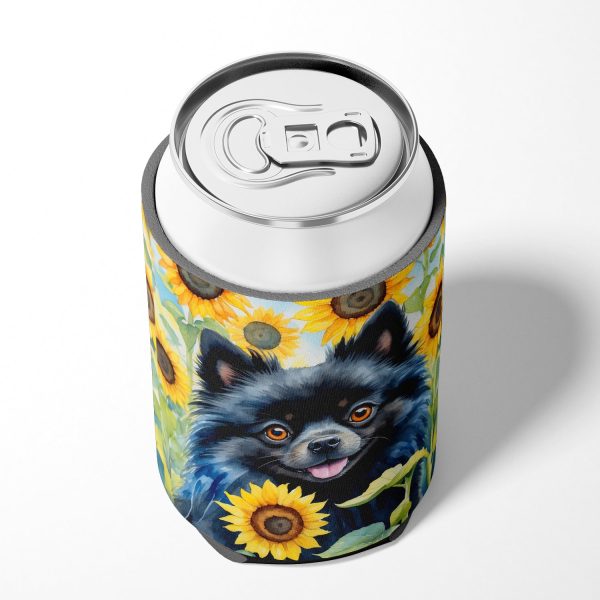 Pomeranian in Sunflowers Can or Bottle Hugger Online - Image 4