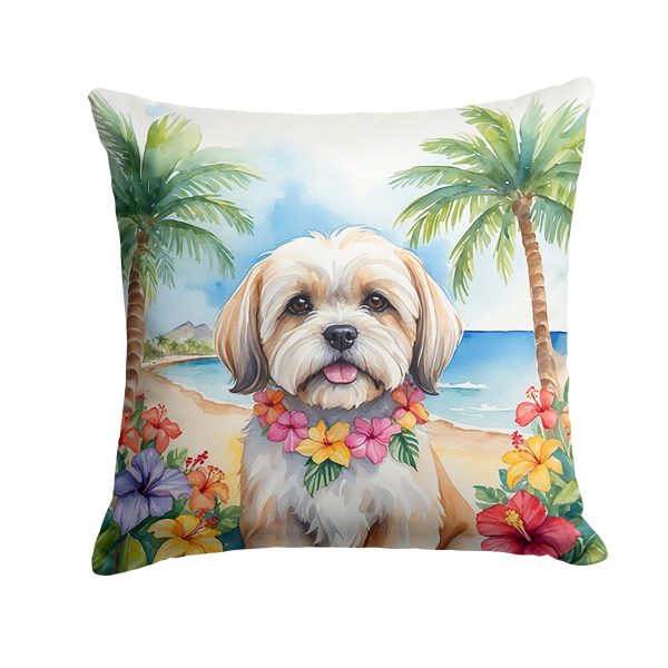 Lhasa Apso Luau Throw Pillow Sale