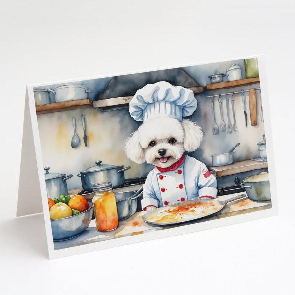 Bichon Frise The Chef Greeting Cards Pack of 8 Cheap