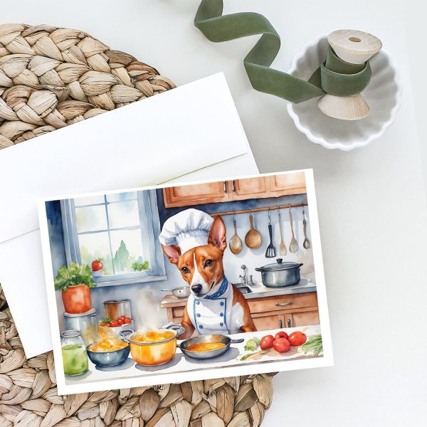 Basenji The Chef Greeting Cards Pack of 8 Online now - Image 2