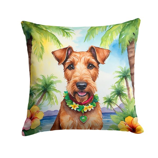 Irish Terrier Luau Throw Pillow Online Sale