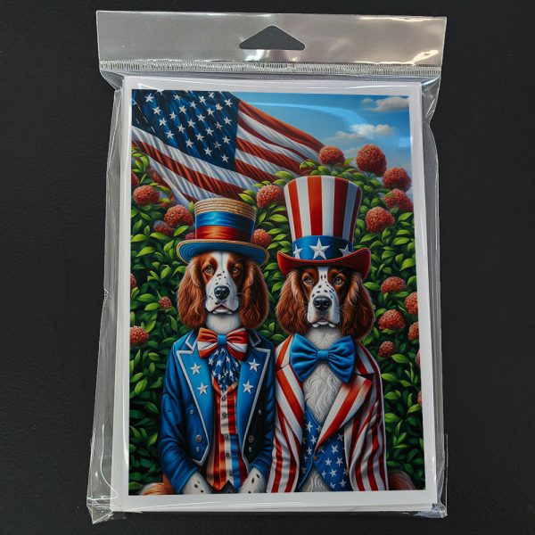 All American Welsh Springer Spaniel Greeting Cards Pack of 8 Online Sale - Image 3