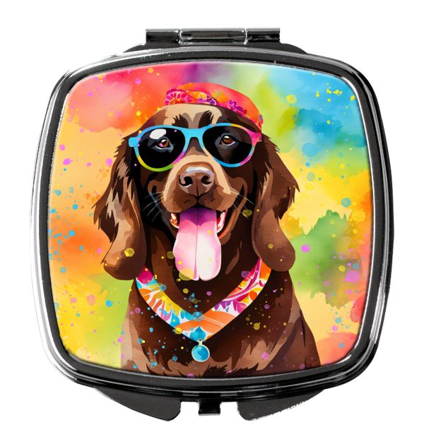 Chocolate Labrador Hippie Dawg Compact Mirror on Sale