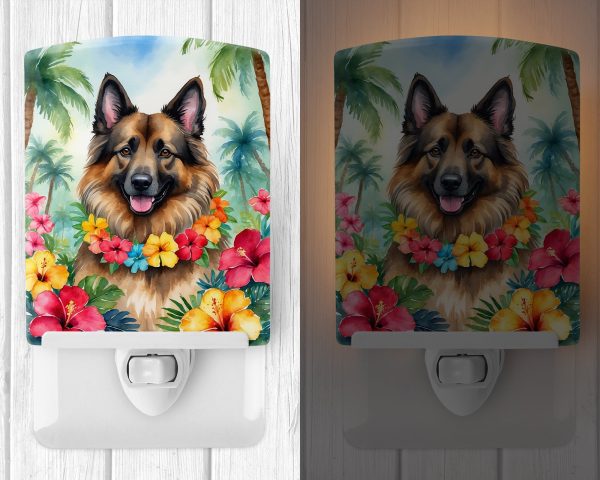 Belgian Tervuren Luau Ceramic Night Light For Sale - Image 2