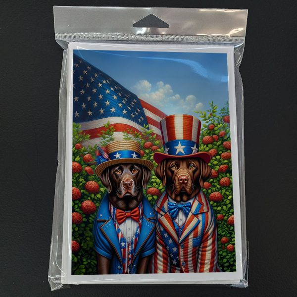 All American Labrador Retriever Greeting Cards Pack of 8 Supply - Image 3