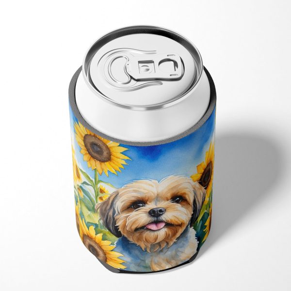 Lhasa Apso in Sunflowers Can or Bottle Hugger For Discount - Image 4