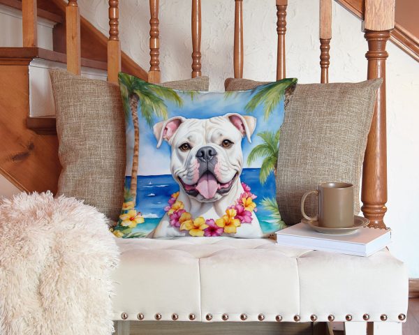 American Bulldog Luau Throw Pillow For Discount - Image 3